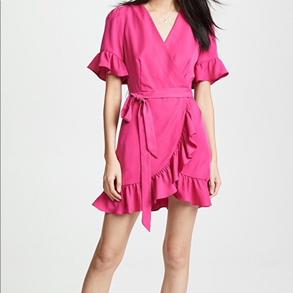 Line & Dot Dresses & Skirts - Cherie Wrap Dress fuchsia xs bloggers favorite